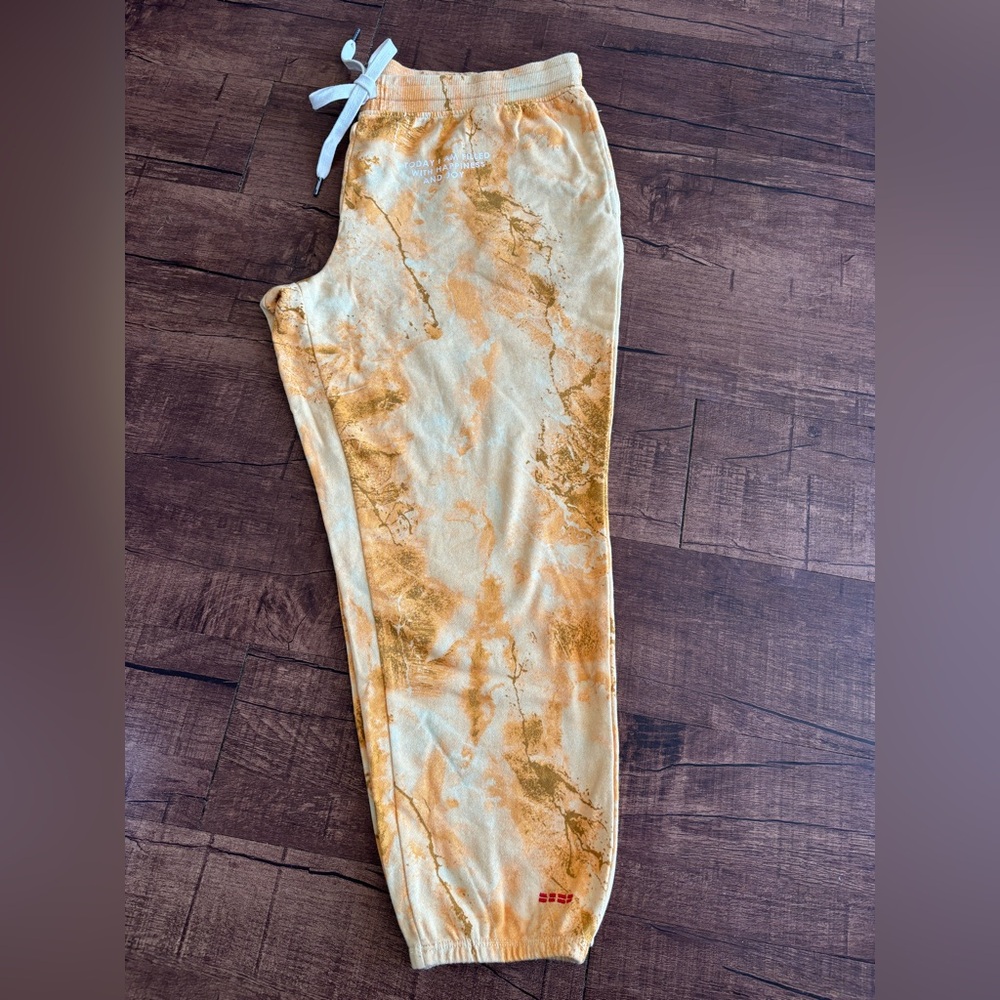 Yellow Tie Dye Style Joggers | Today I am Filled with Happiness Quote - Picture 3 of 11